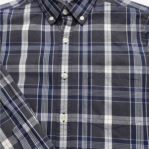 J.Crew Men's Blue Plaid Shirt-XS